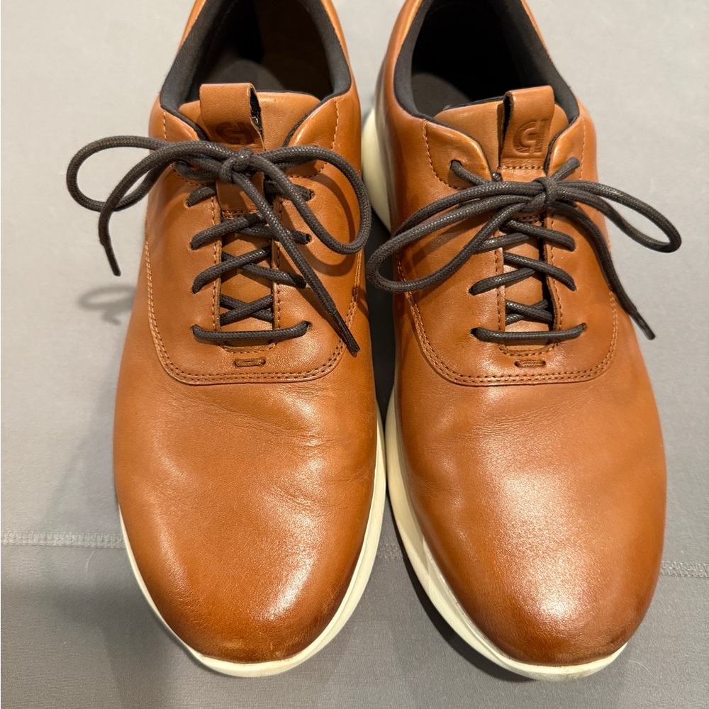 Cole Haan Brown Leather Sneakers with Oxford Style